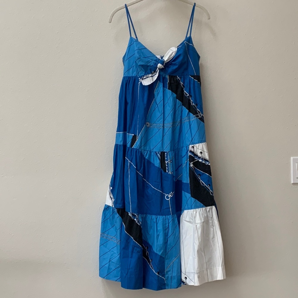 NWT  J. CREW Cotton Poplin Max in Ratti Regatta Print Size 00